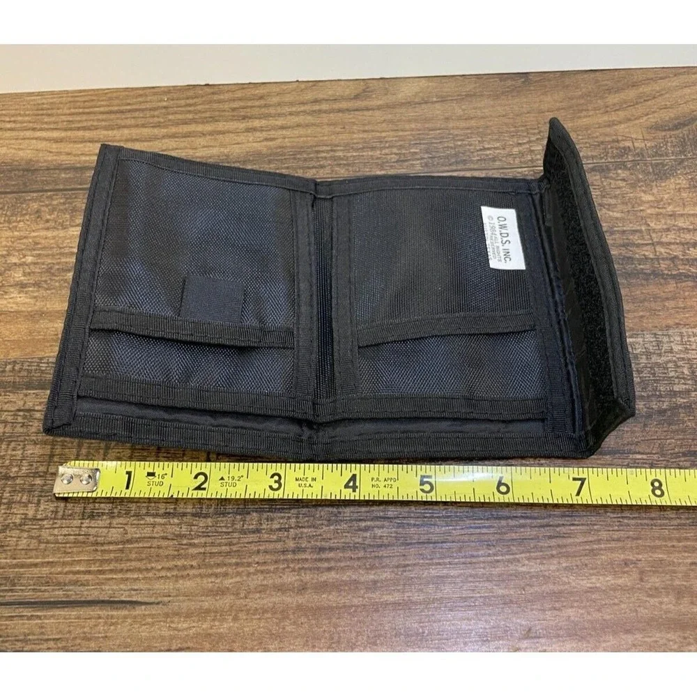 Vintage Death Before Dishonor Military Wallet Billdfold 1984 Nylon Black RARE